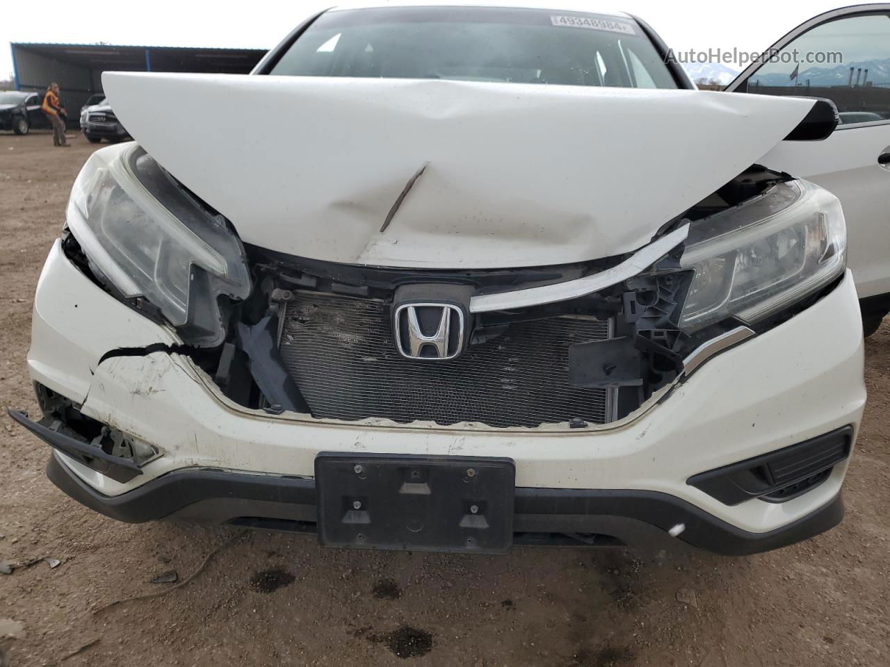 2016 Honda Cr-v Lx White vin: 5J6RM4H34GL113020