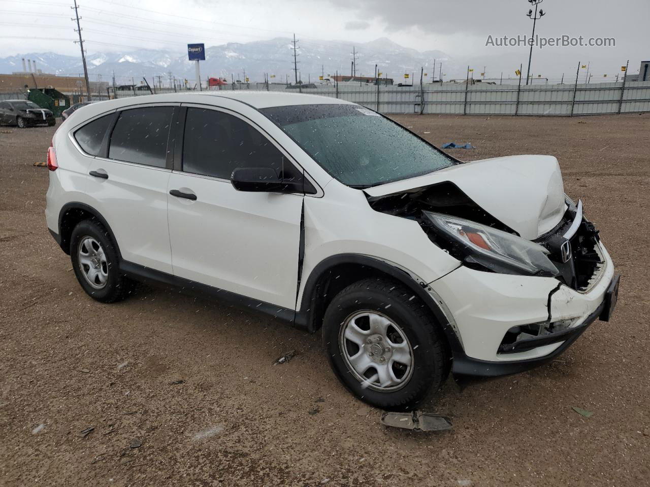 2016 Honda Cr-v Lx White vin: 5J6RM4H34GL113020