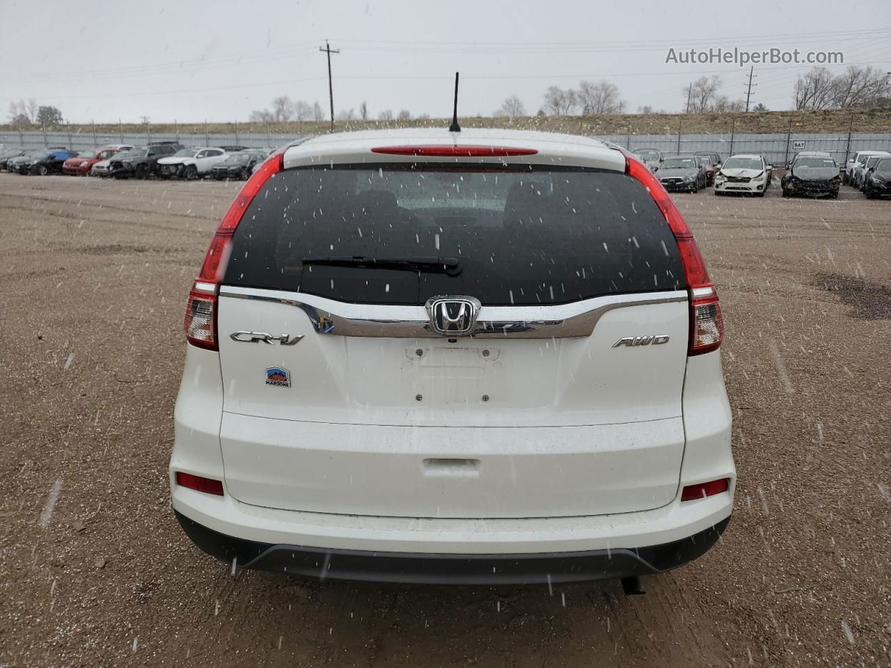 2016 Honda Cr-v Lx White vin: 5J6RM4H34GL113020