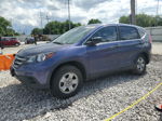 2013 Honda Cr-v Lx Blue vin: 5J6RM4H35DL000348