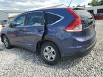 2013 Honda Cr-v Lx Blue vin: 5J6RM4H35DL000348