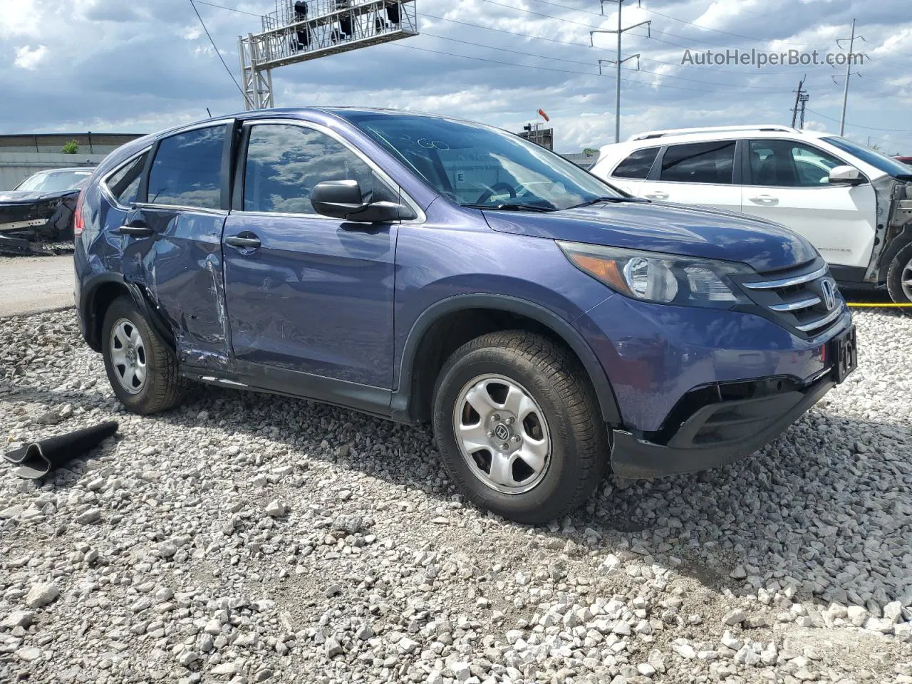 2013 Honda Cr-v Lx Синий vin: 5J6RM4H35DL000348