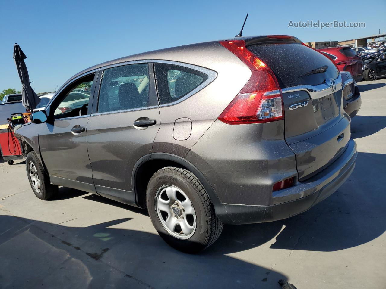 2015 Honda Cr-v Lx Gray vin: 5J6RM4H35FL047267