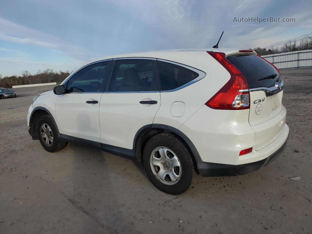 2015 Honda Cr-v Lx White vin: 5J6RM4H35FL066417