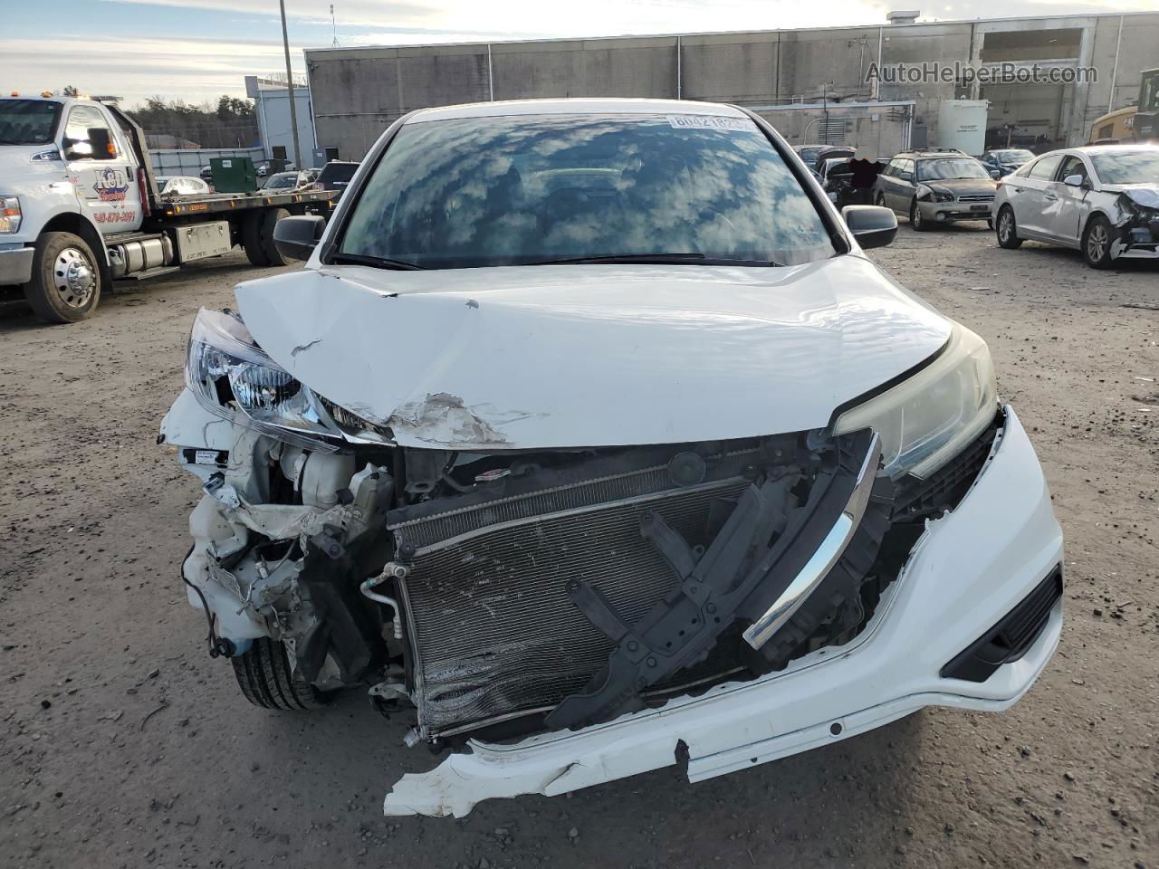 2015 Honda Cr-v Lx White vin: 5J6RM4H35FL066417