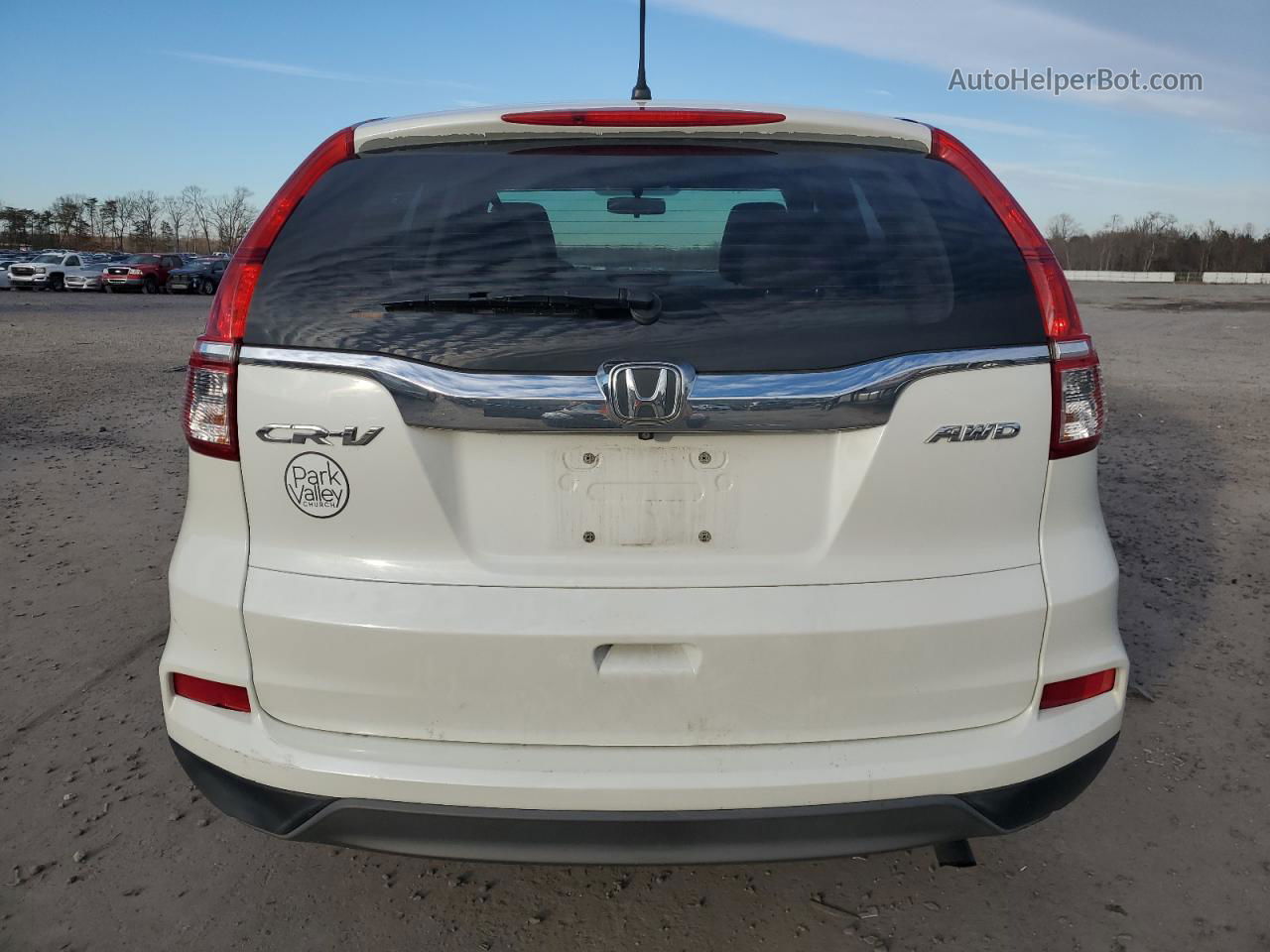 2015 Honda Cr-v Lx White vin: 5J6RM4H35FL066417