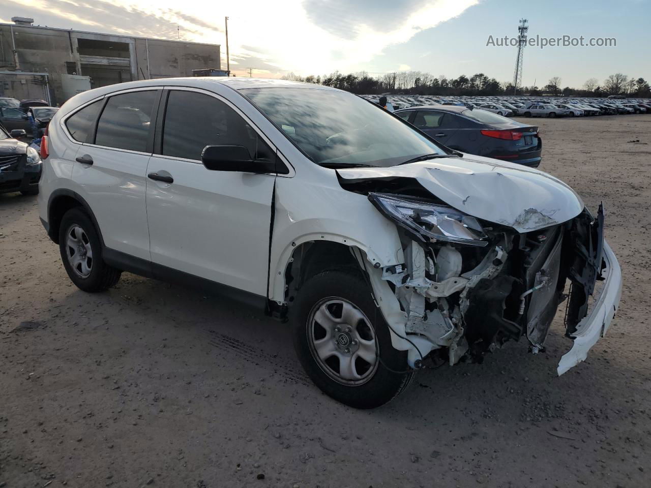 2015 Honda Cr-v Lx White vin: 5J6RM4H35FL066417