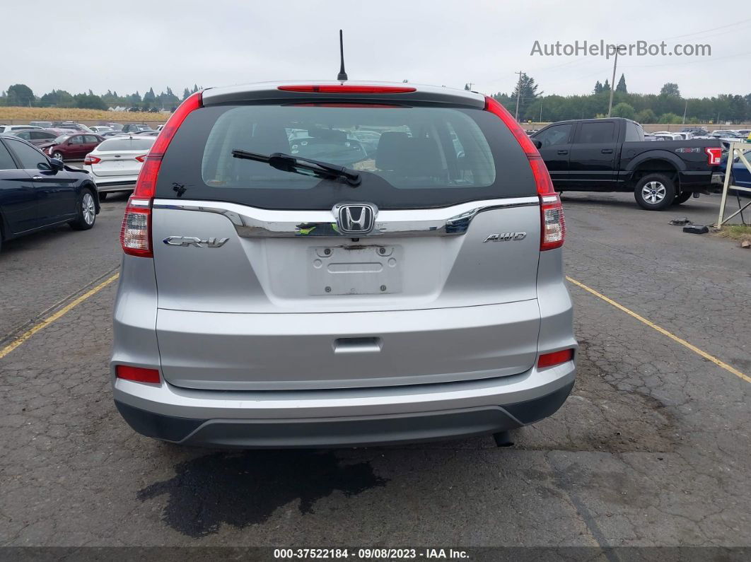 2015 Honda Cr-v Lx Silver vin: 5J6RM4H35FL078003