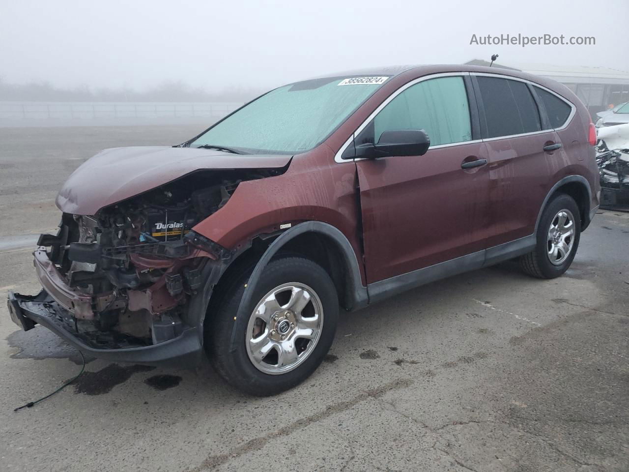 2015 Honda Cr-v Lx Burgundy vin: 5J6RM4H35FL090202