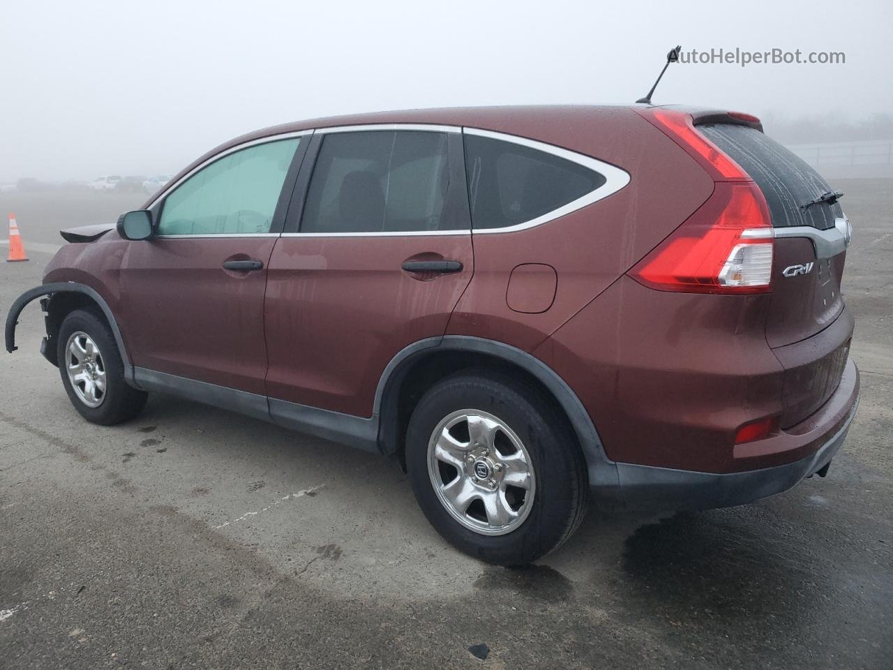 2015 Honda Cr-v Lx Burgundy vin: 5J6RM4H35FL090202