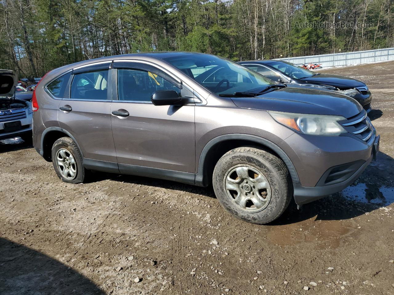 2013 Honda Cr-v Lx Gray vin: 5J6RM4H36DL007115