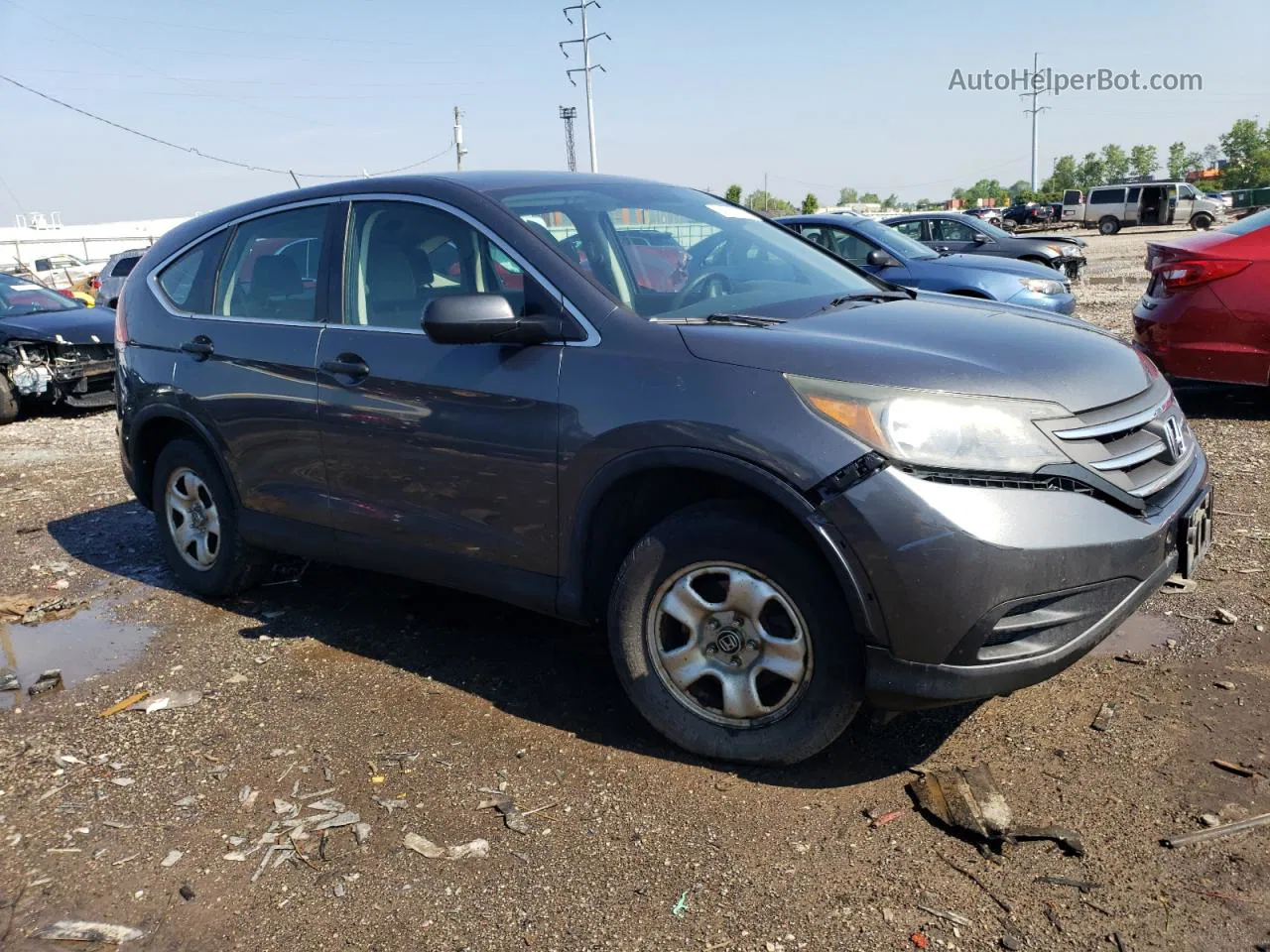 2013 Honda Cr-v Lx Silver vin: 5J6RM4H36DL011505