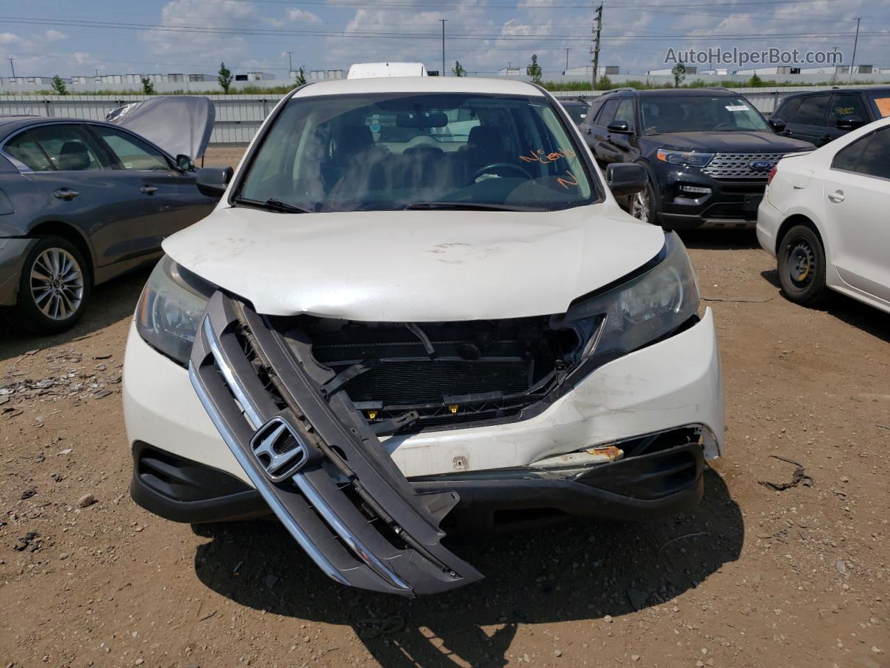 2013 Honda Cr-v Lx White vin: 5J6RM4H36DL022648