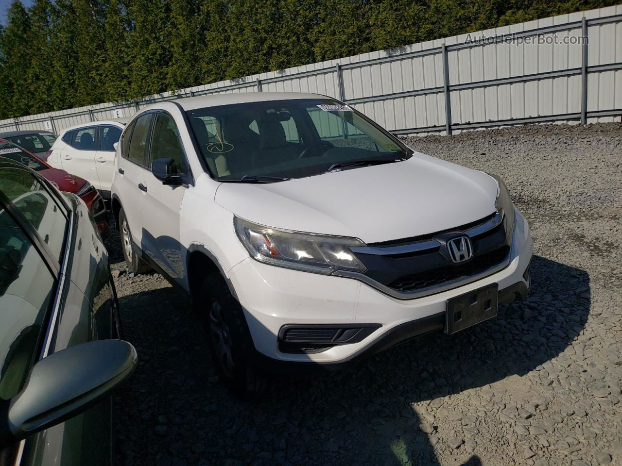 2016 Honda Cr-v Lx White vin: 5J6RM4H36GL081994