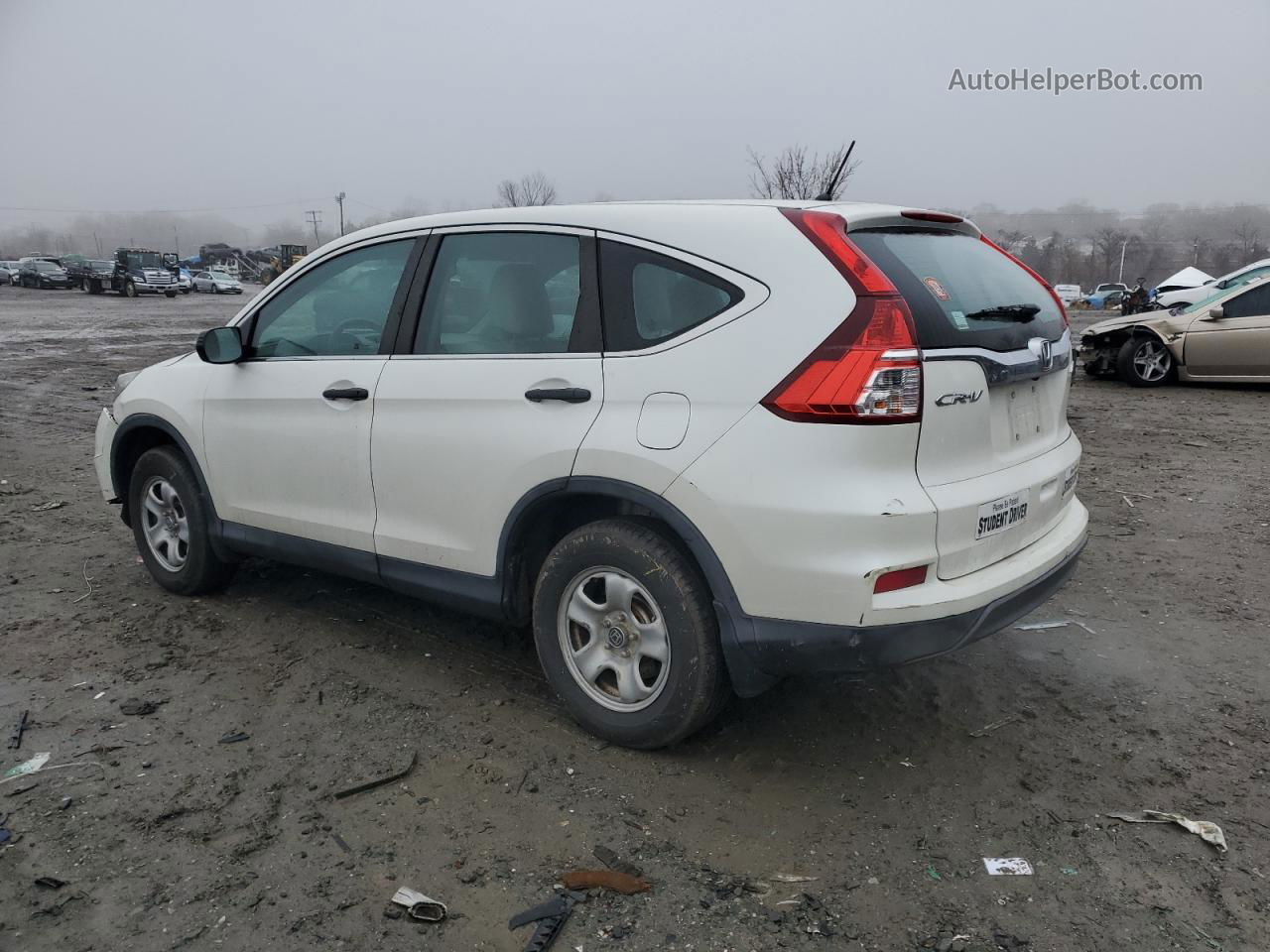 2016 Honda Cr-v Lx White vin: 5J6RM4H36GL124553