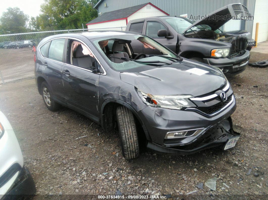 2016 Honda Cr-v Lx Gray vin: 5J6RM4H36GL128778