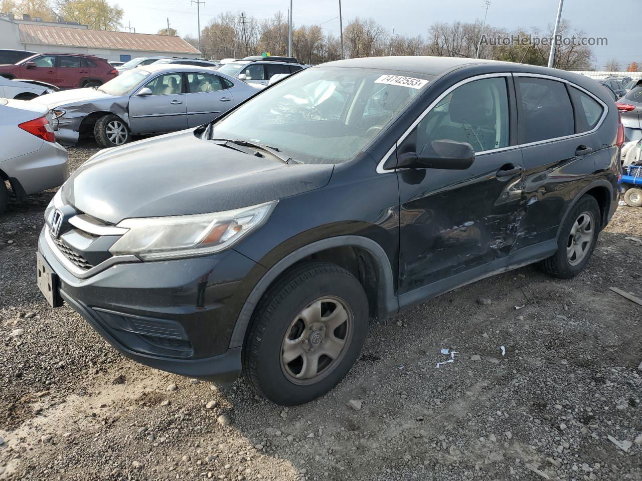 2016 Honda Cr-v Lx Black vin: 5J6RM4H36GL131955