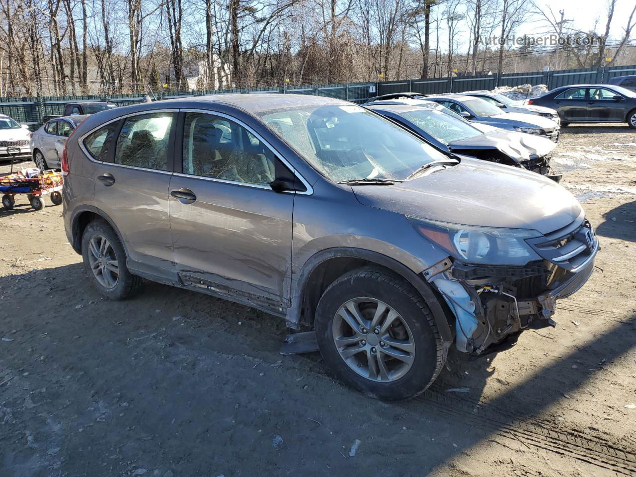 2012 Honda Cr-v Lx Gray vin: 5J6RM4H37CL072117