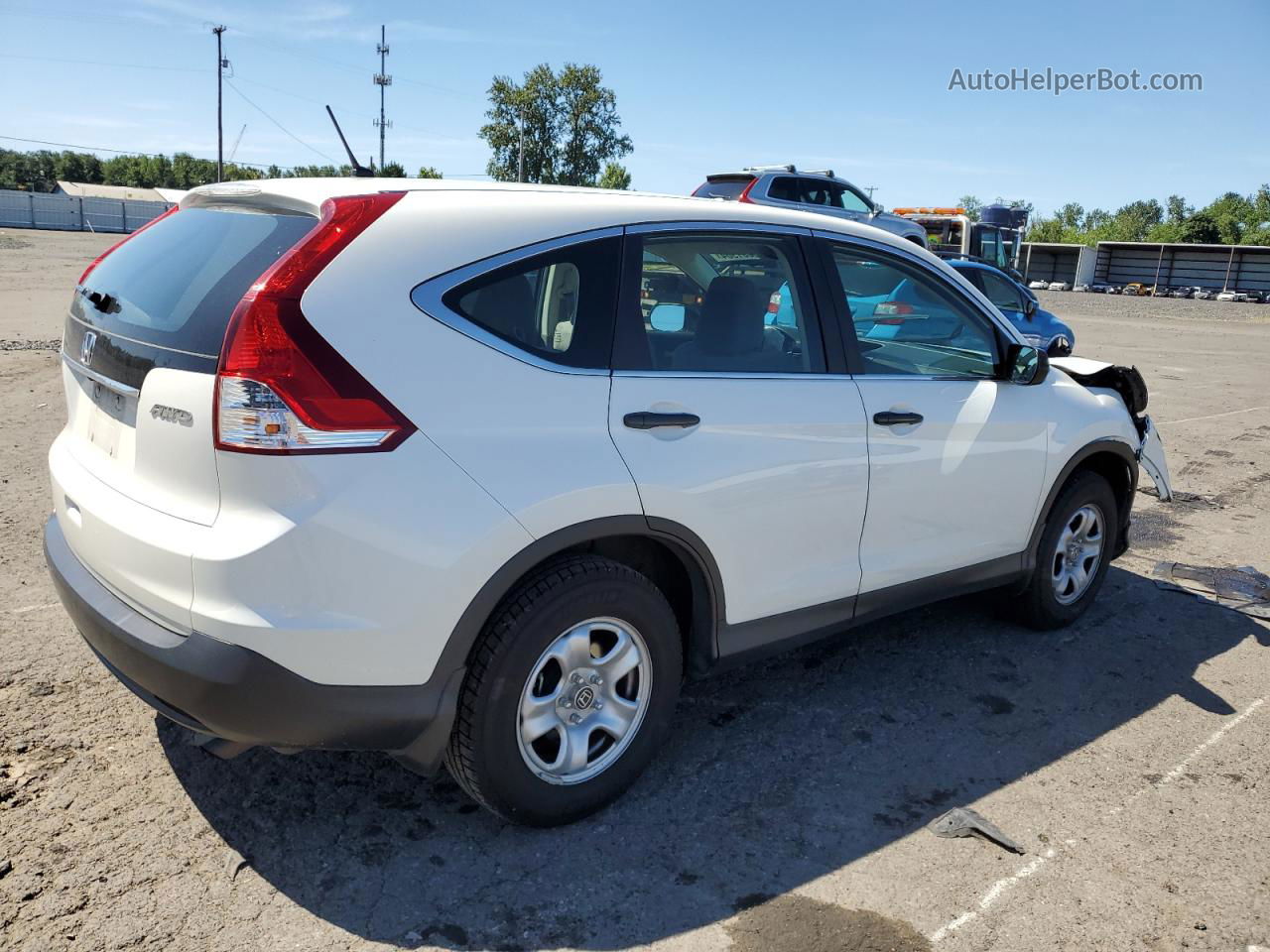 2013 Honda Cr-v Lx White vin: 5J6RM4H37DL046506