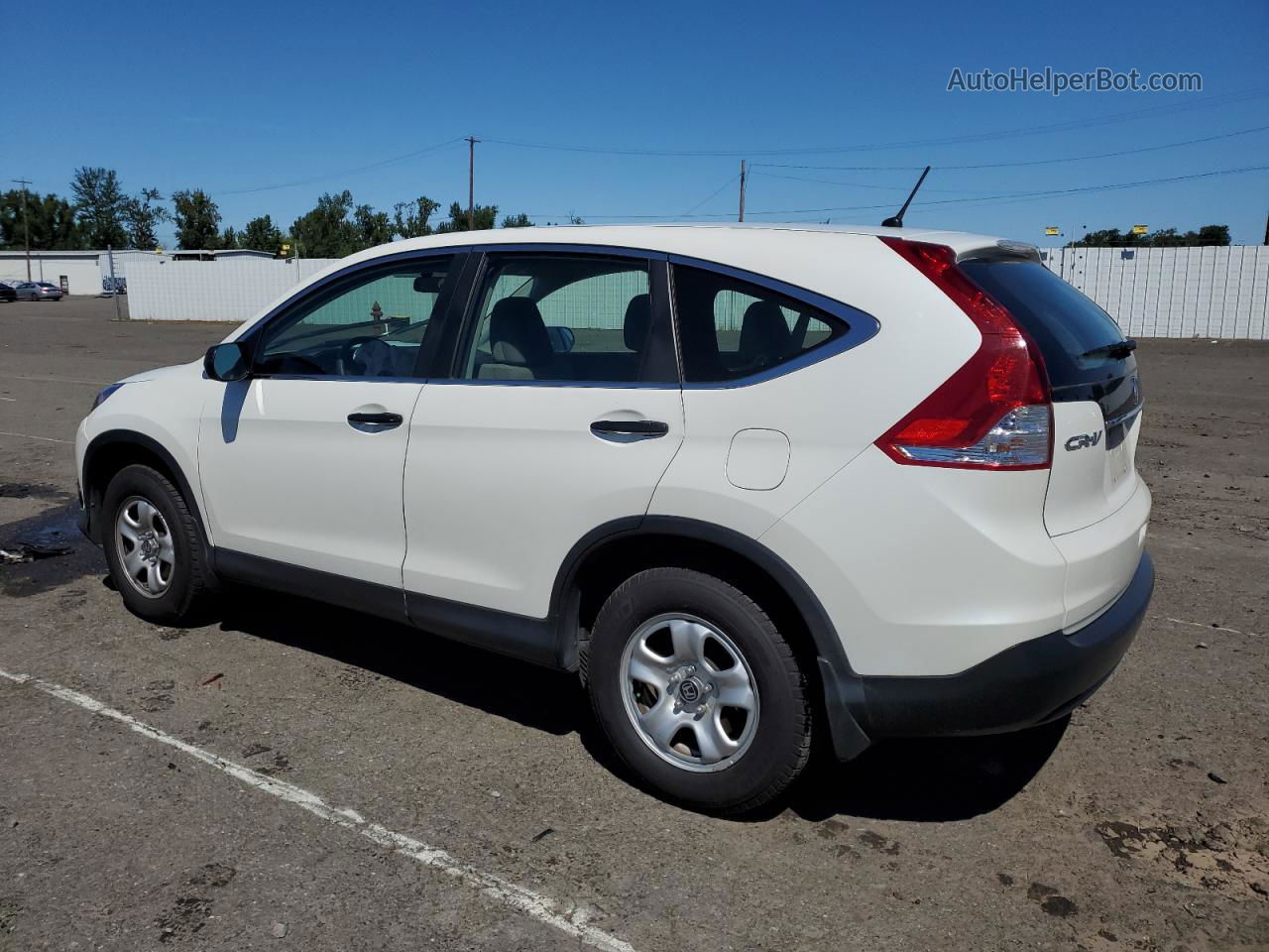 2013 Honda Cr-v Lx White vin: 5J6RM4H37DL046506