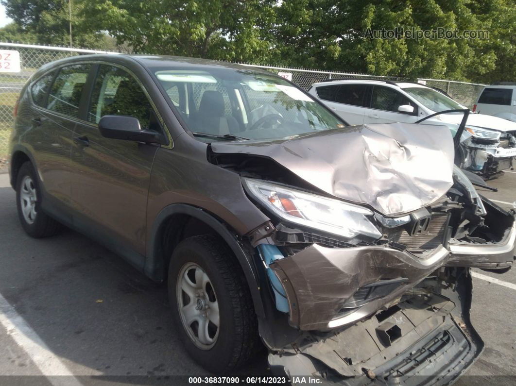 2015 Honda Cr-v Lx Brown vin: 5J6RM4H37FL047299