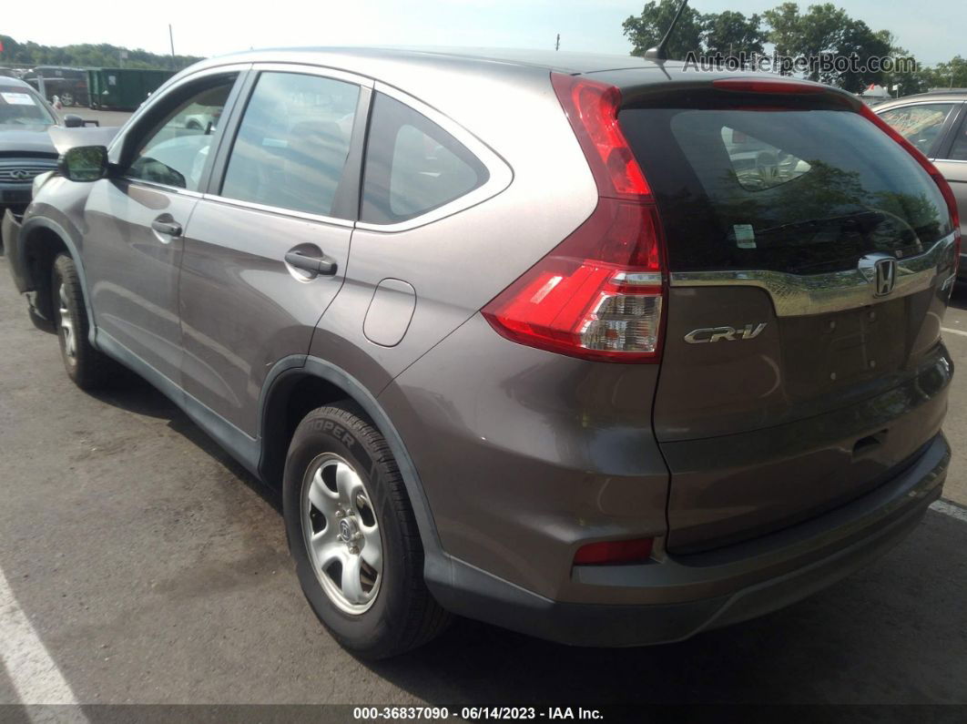 2015 Honda Cr-v Lx Brown vin: 5J6RM4H37FL047299