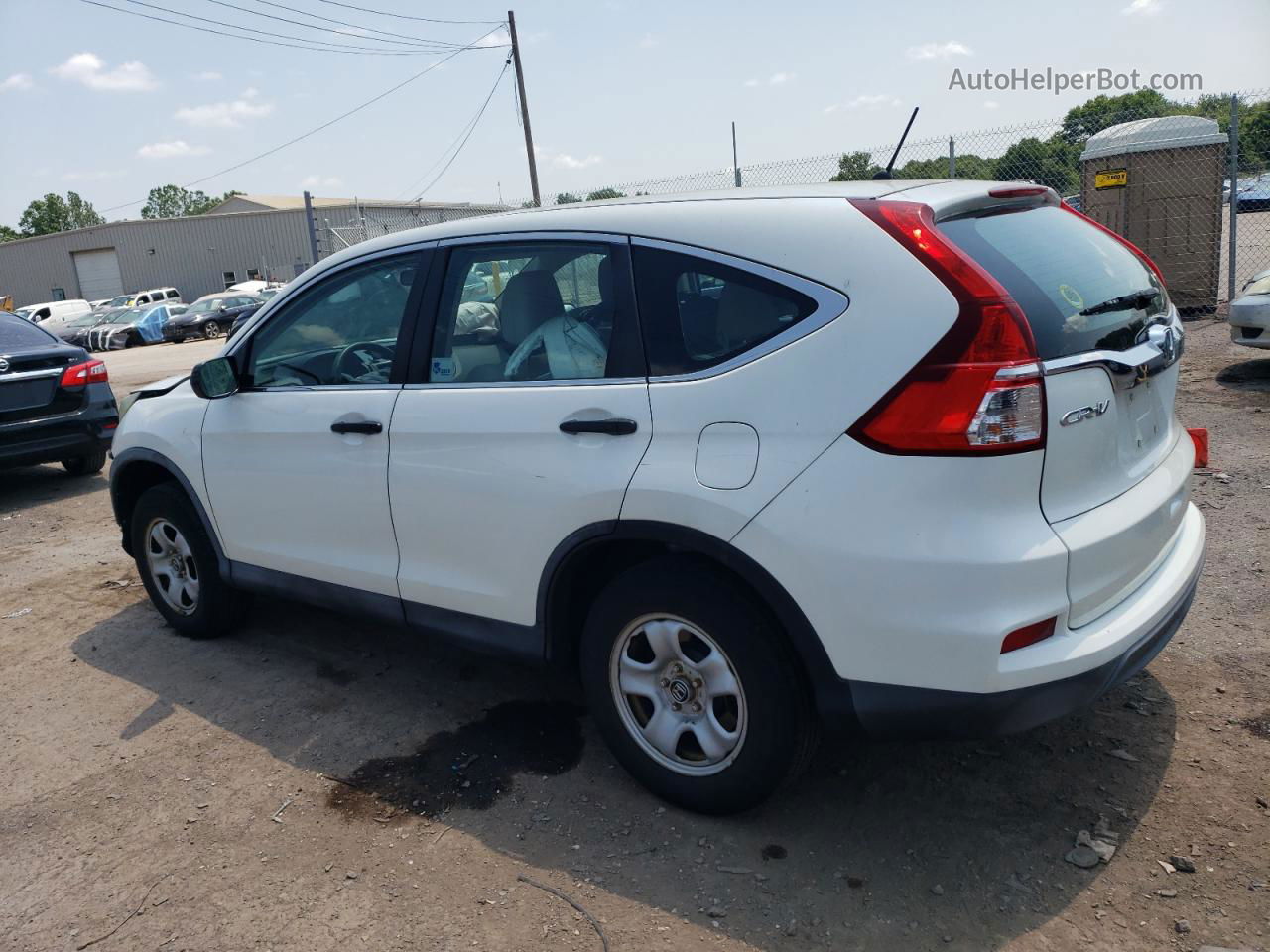 2016 Honda Cr-v Lx White vin: 5J6RM4H37GL055355