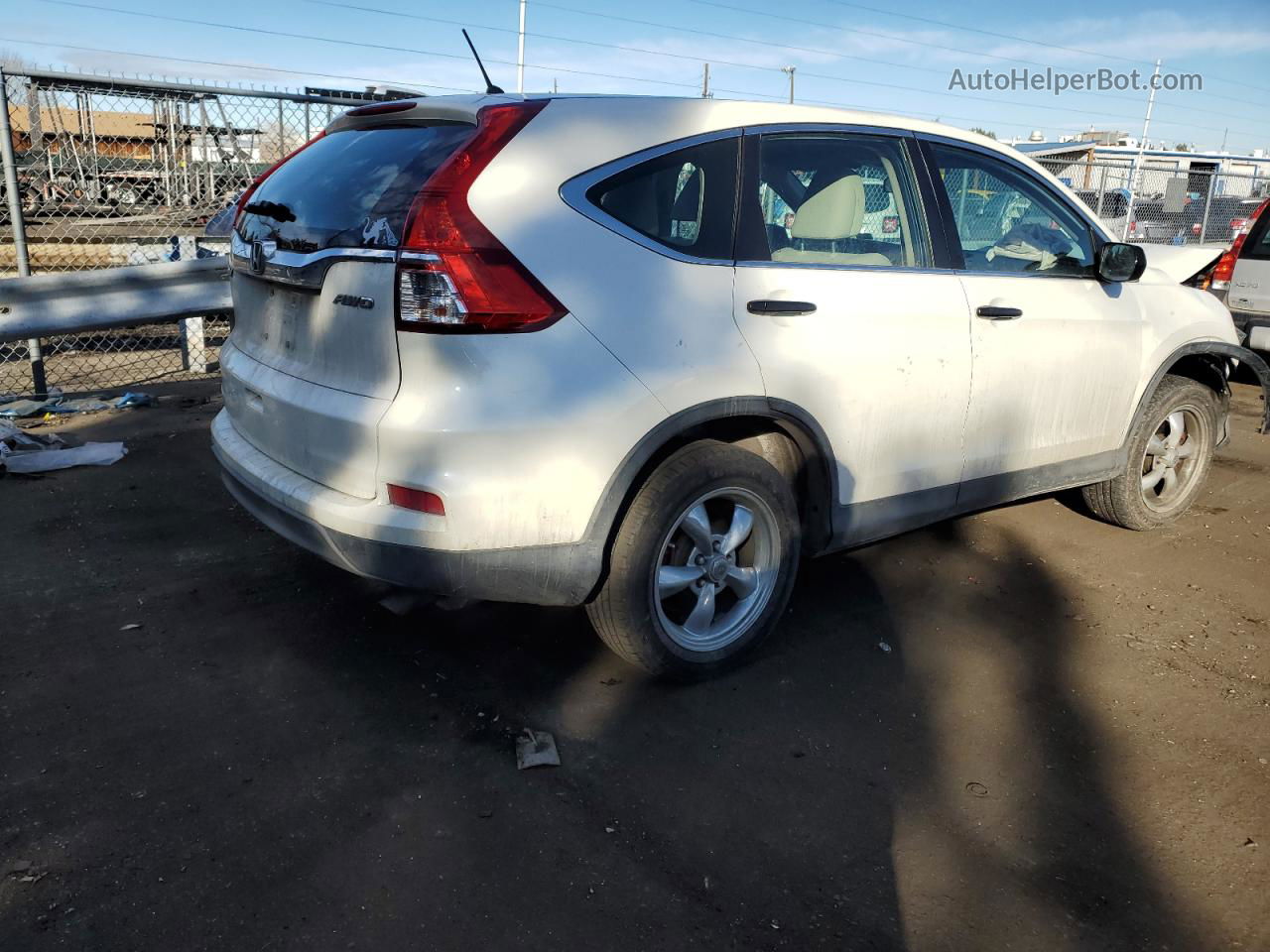 2016 Honda Cr-v Lx White vin: 5J6RM4H37GL104120