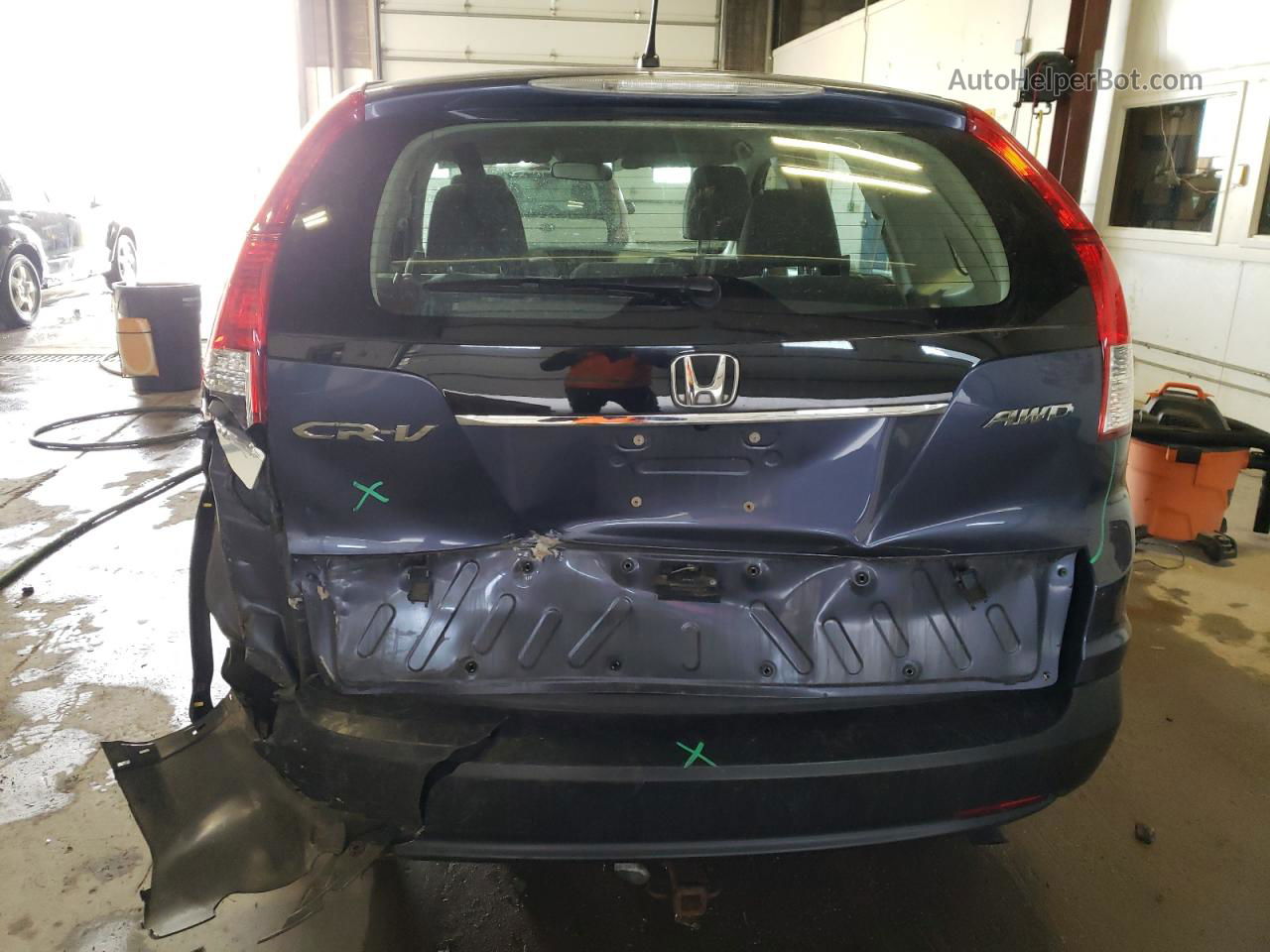 2012 Honda Cr-v Lx Blue vin: 5J6RM4H38CL027090