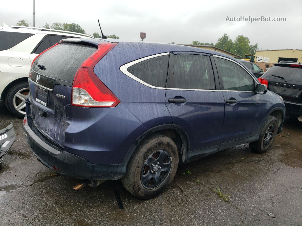 2012 Honda Cr-v Lx Blue vin: 5J6RM4H38CL077228