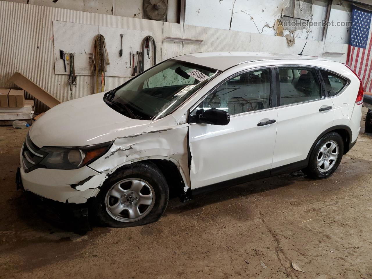 2013 Honda Cr-v Lx White vin: 5J6RM4H38DL006970