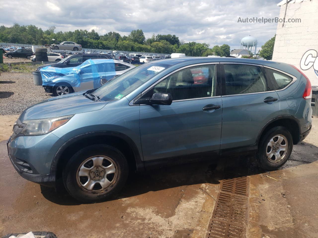 2013 Honda Cr-v Lx Blue vin: 5J6RM4H38DL013353