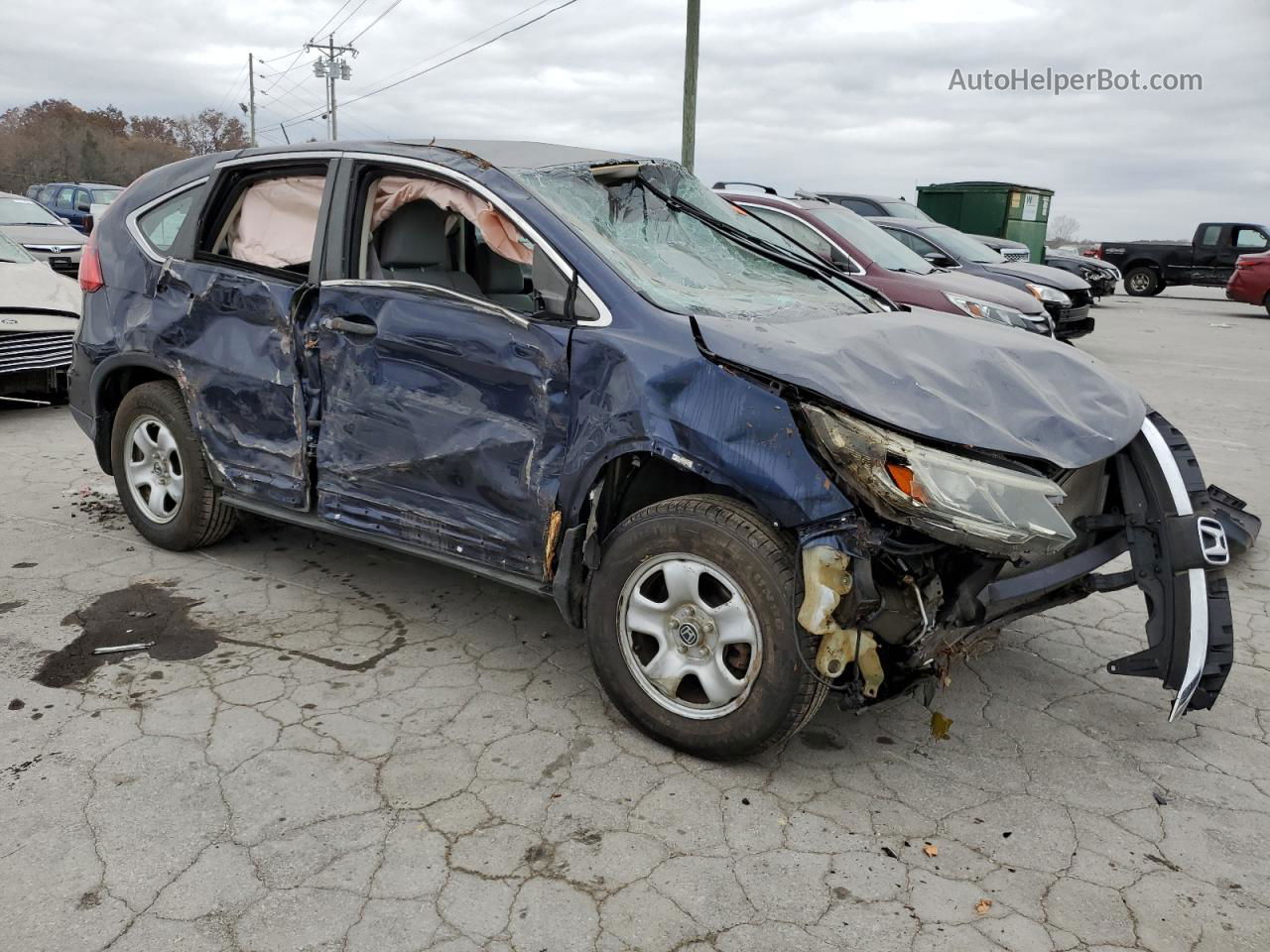 2015 Honda Cr-v Lx Синий vin: 5J6RM4H38FL004770