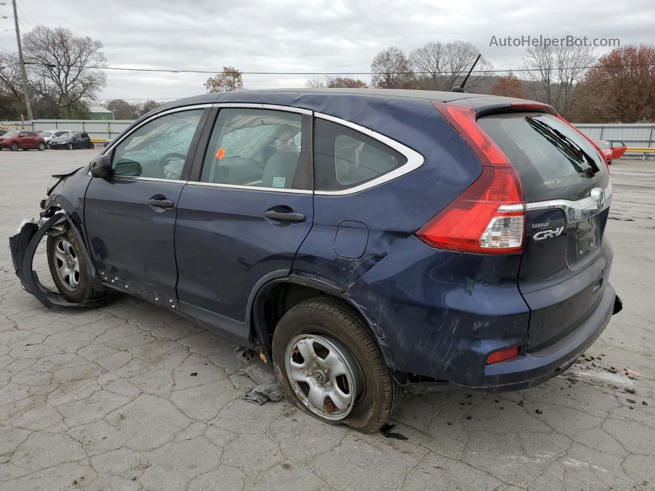 2015 Honda Cr-v Lx Blue vin: 5J6RM4H38FL004770