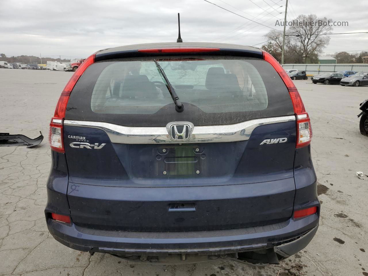 2015 Honda Cr-v Lx Blue vin: 5J6RM4H38FL004770