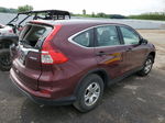 2015 Honda Cr-v Lx Burgundy vin: 5J6RM4H38FL015283