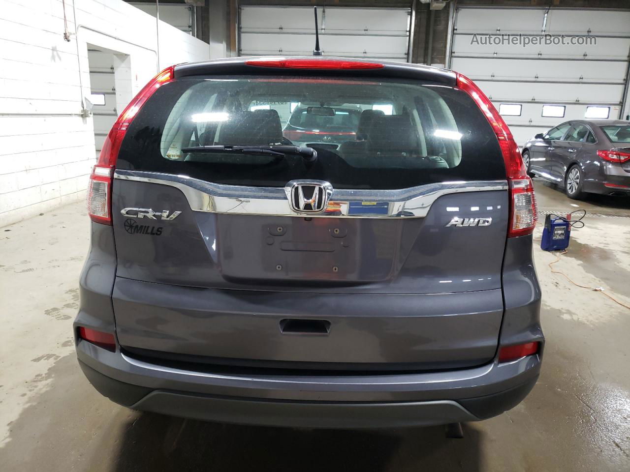 2015 Honda Cr-v Lx Gray vin: 5J6RM4H38FL130918