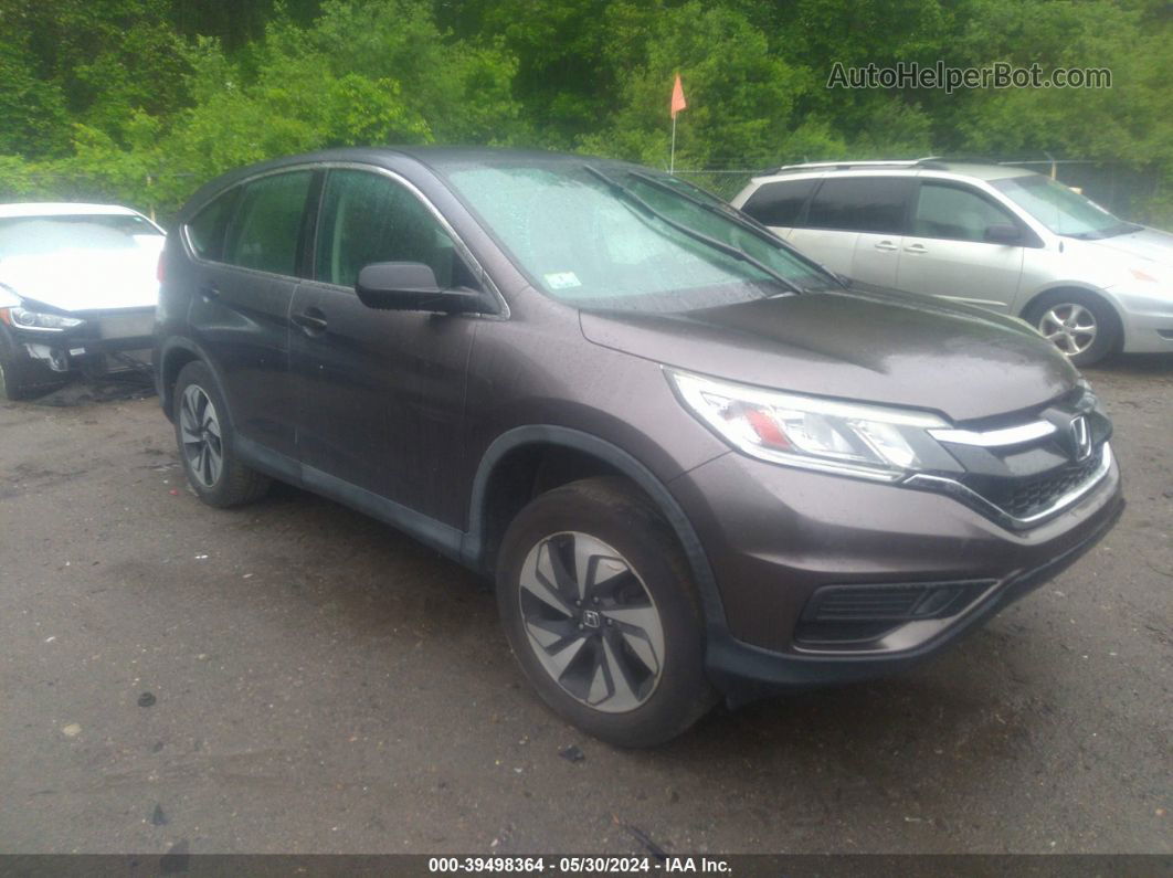 2016 Honda Cr-v Lx Gray vin: 5J6RM4H38GL056790