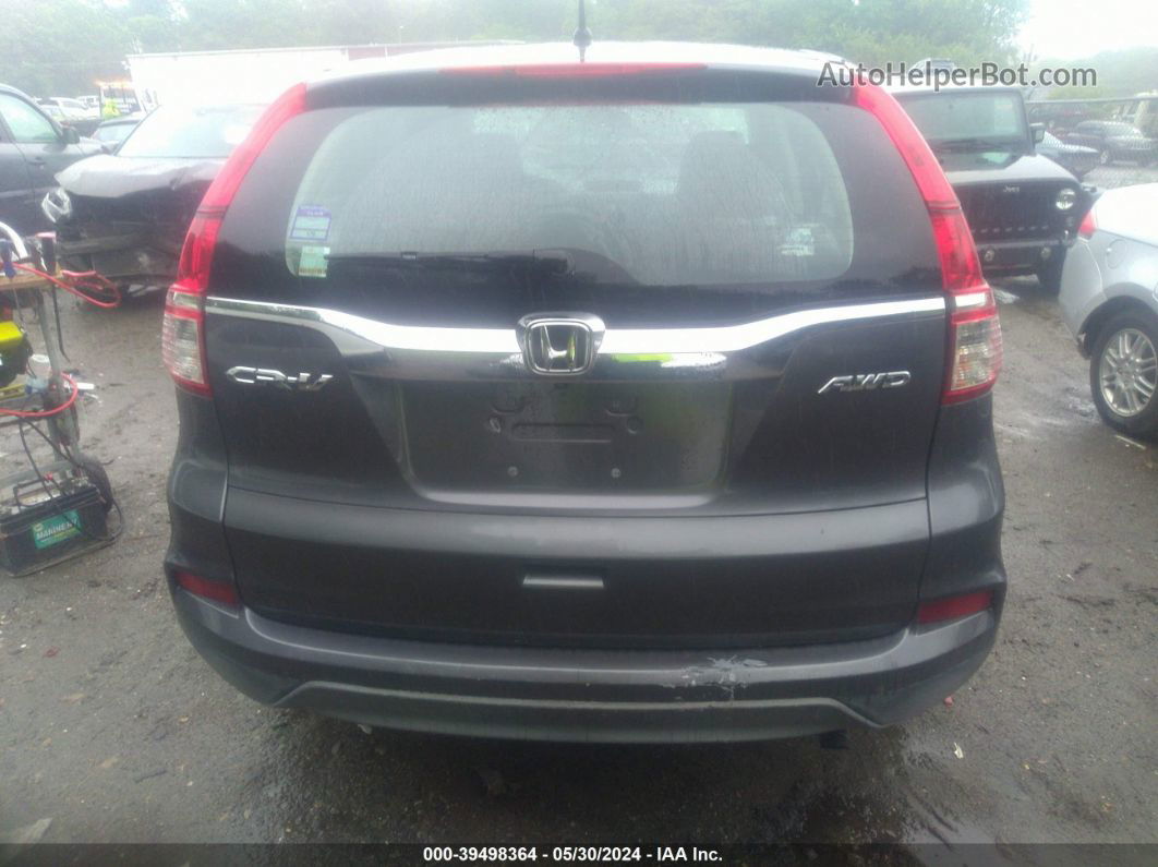 2016 Honda Cr-v Lx Gray vin: 5J6RM4H38GL056790