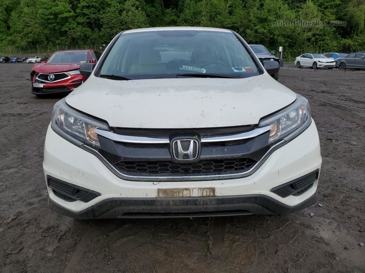 2016 Honda Cr-v Lx White vin: 5J6RM4H38GL072083