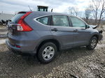 2016 Honda Cr-v Lx Gray vin: 5J6RM4H38GL126966