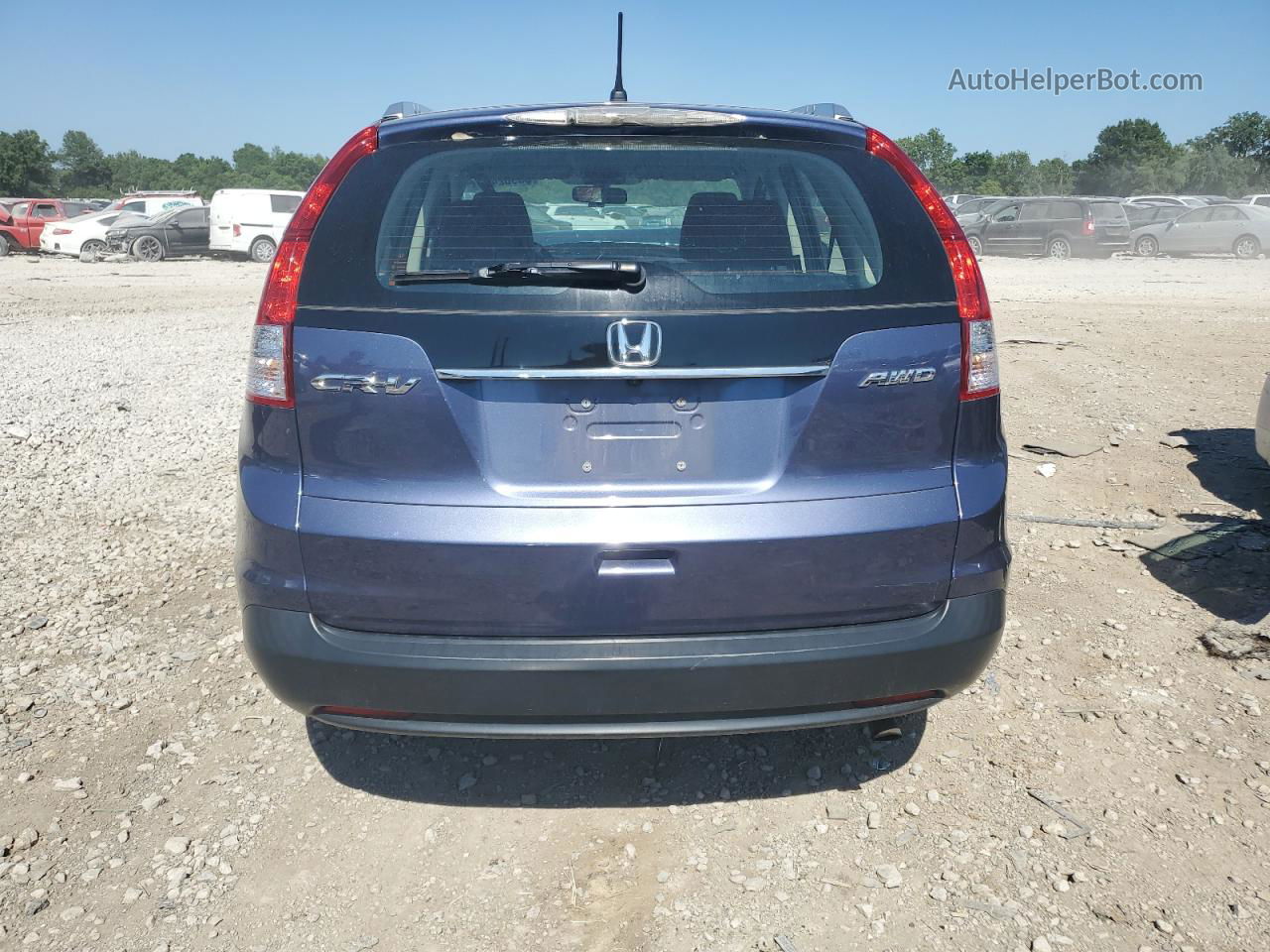 2012 Honda Cr-v Lx Blue vin: 5J6RM4H39CL058302