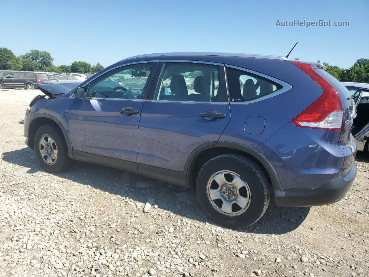 2012 Honda Cr-v Lx Blue vin: 5J6RM4H39CL058302