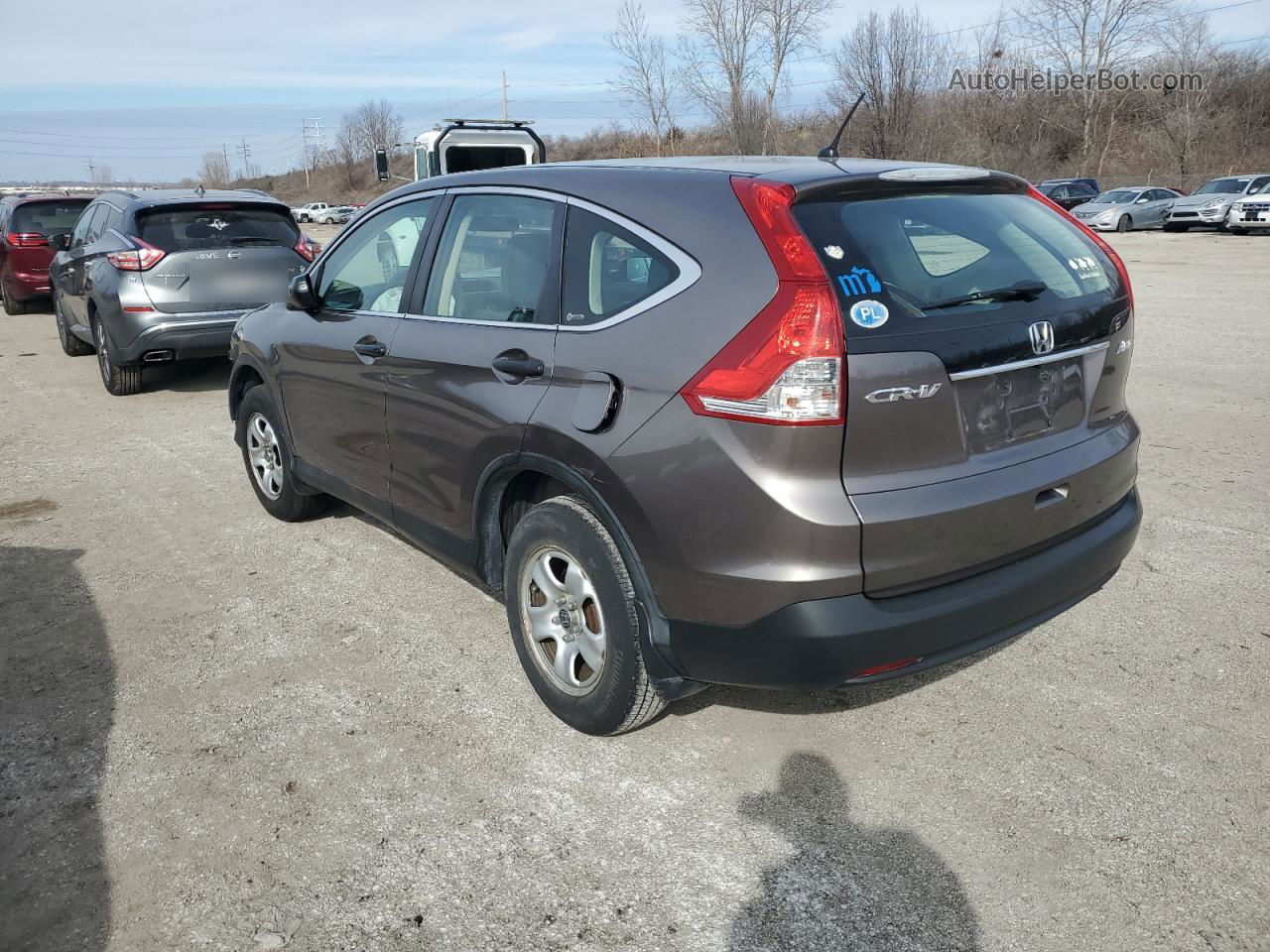 2012 Honda Cr-v Lx Brown vin: 5J6RM4H39CL081594