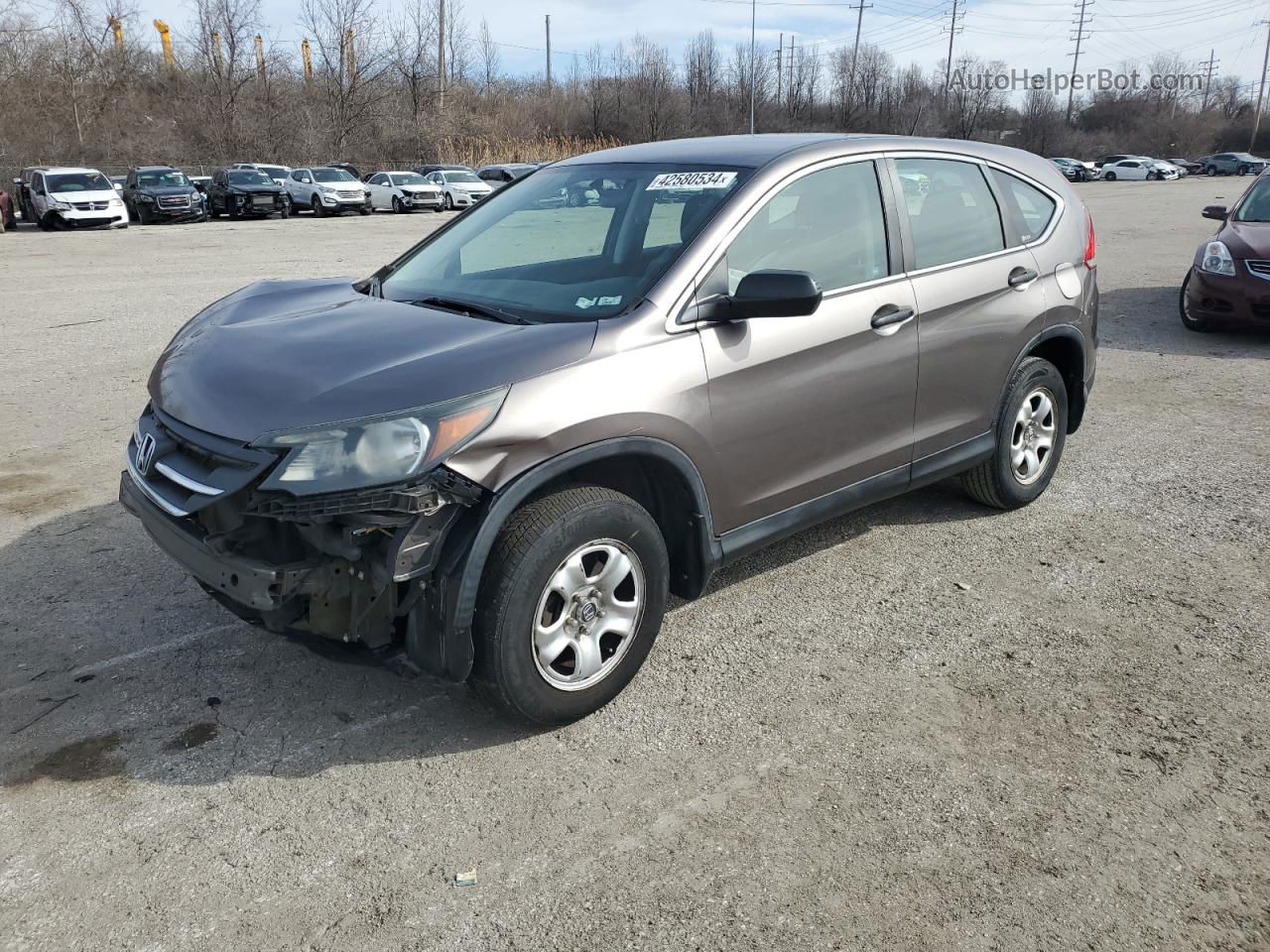 2012 Honda Cr-v Lx Brown vin: 5J6RM4H39CL081594