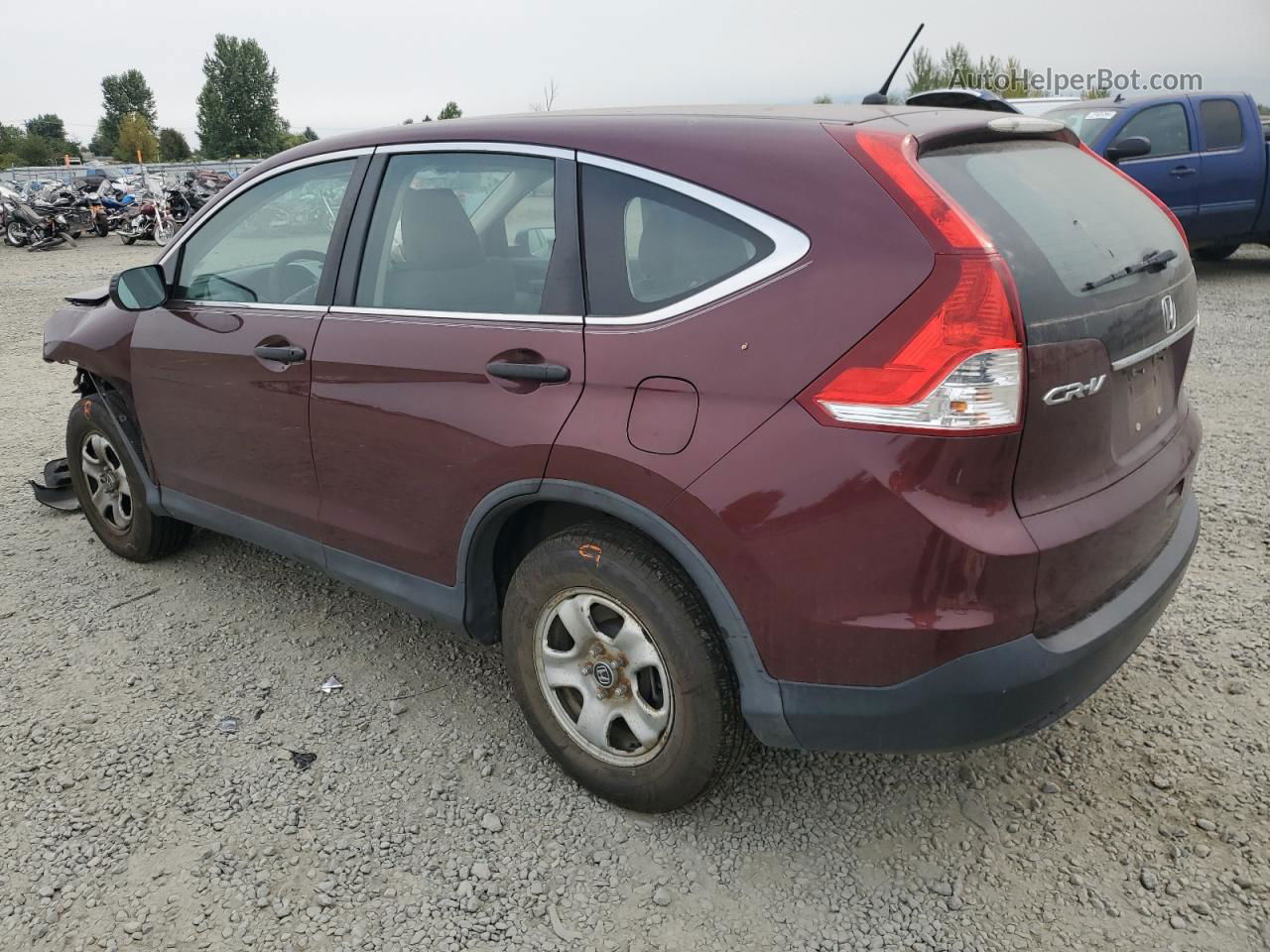 2013 Honda Cr-v Lx Burgundy vin: 5J6RM4H39DL071326