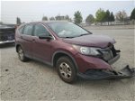 2013 Honda Cr-v Lx Burgundy vin: 5J6RM4H39DL071326