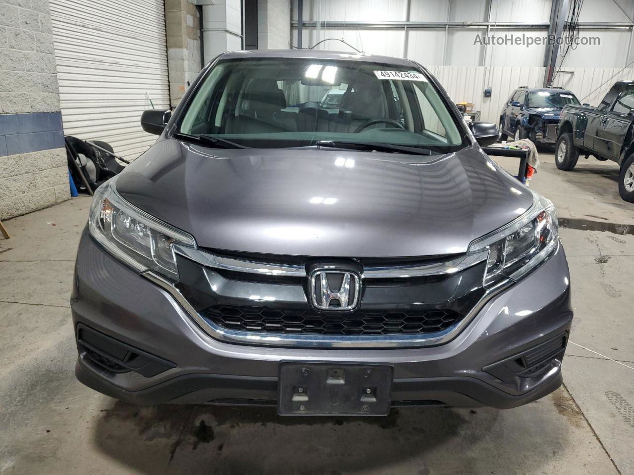 2015 Honda Cr-v Lx Gray vin: 5J6RM4H39FL014241