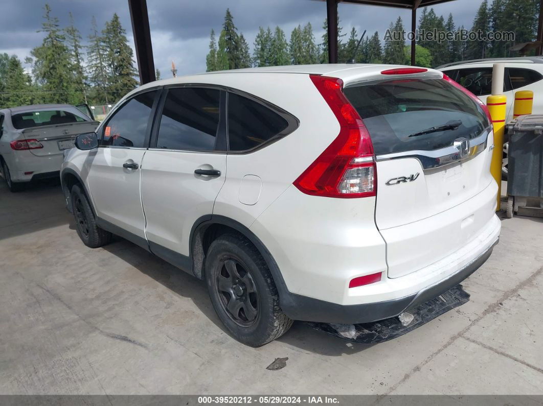 2015 Honda Cr-v Lx White vin: 5J6RM4H39FL047109