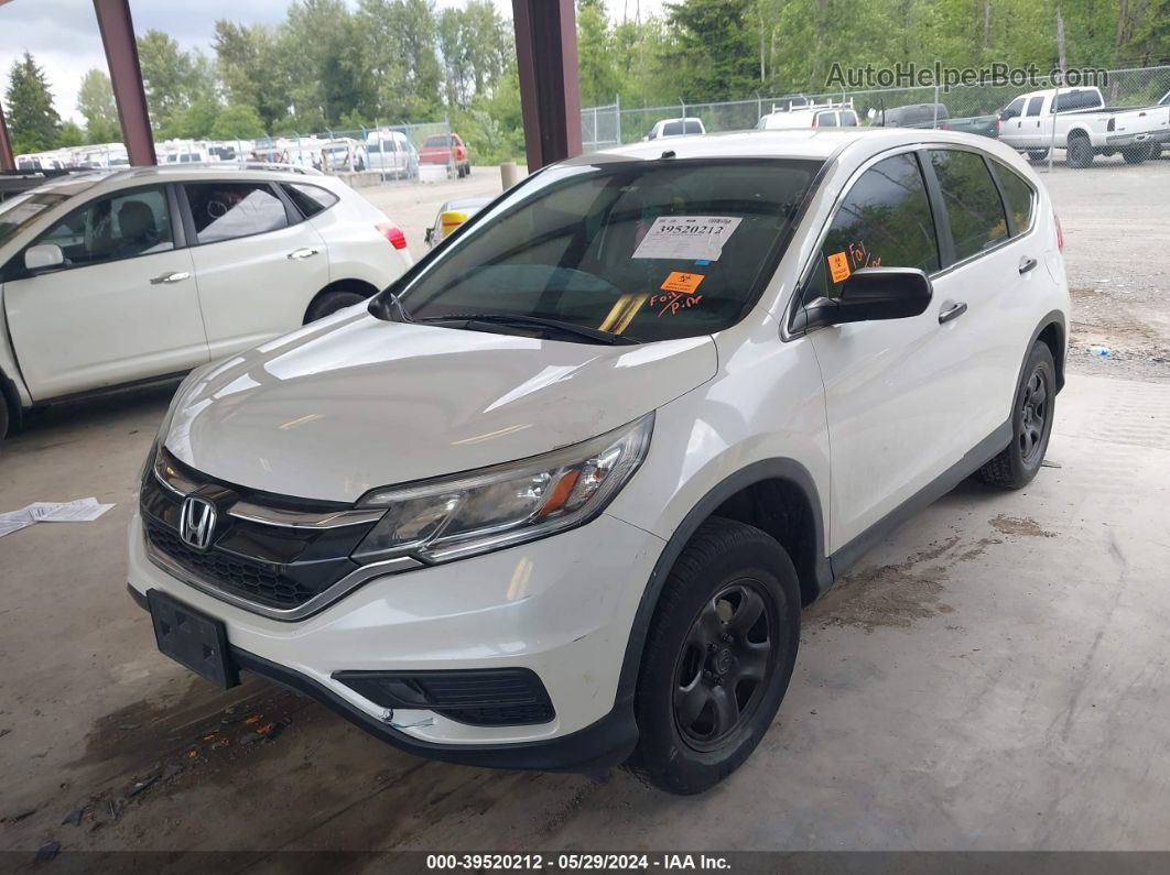 2015 Honda Cr-v Lx White vin: 5J6RM4H39FL047109